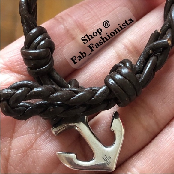 James Avery Anchor leather bracelet rare retired - Picture 5 of 10
